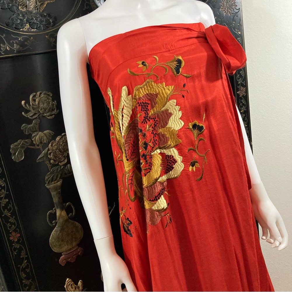 Free People Embroidered Strapless Evening Maxi Top - Picture 9 of 16